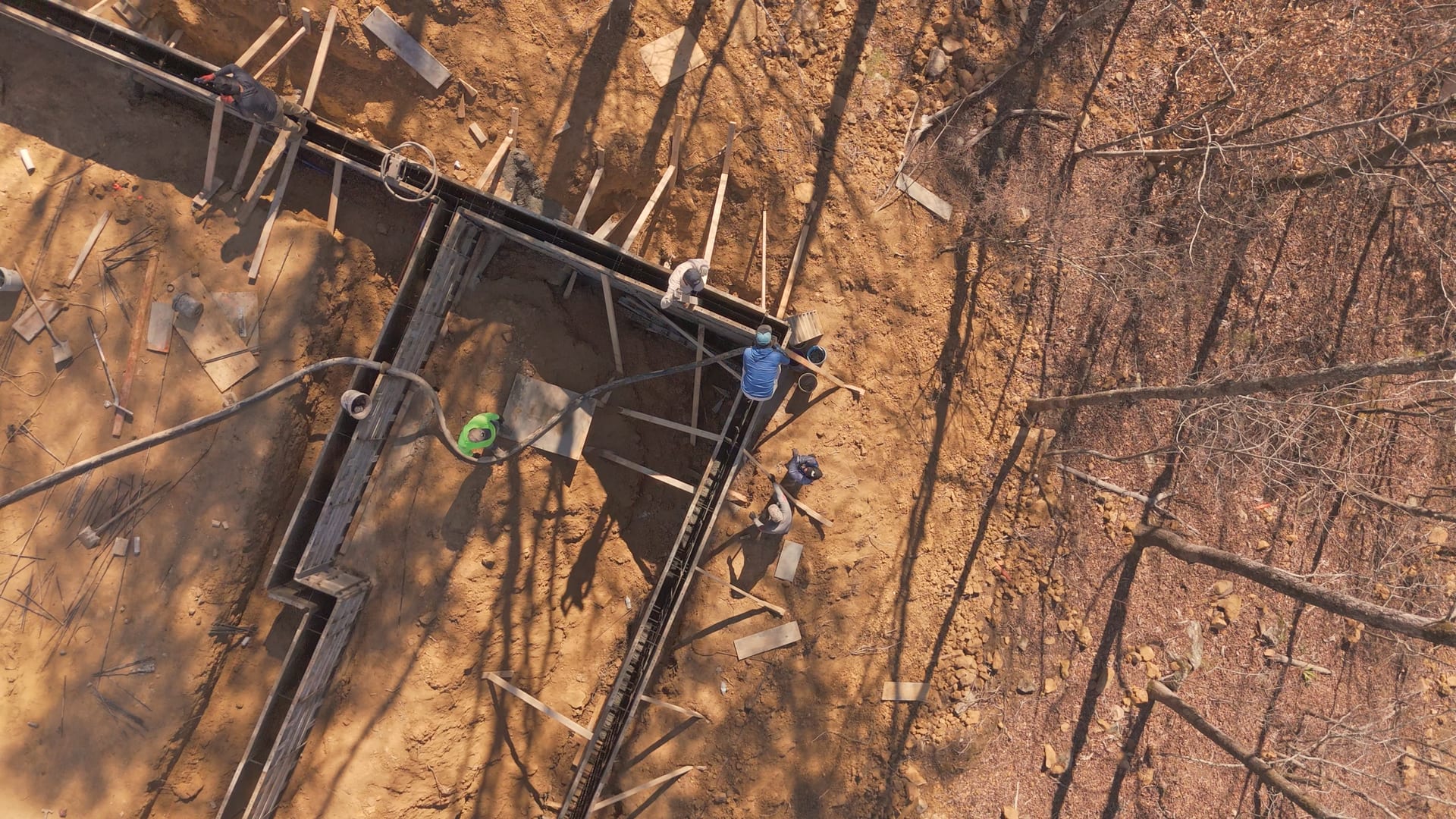 The foundation from above