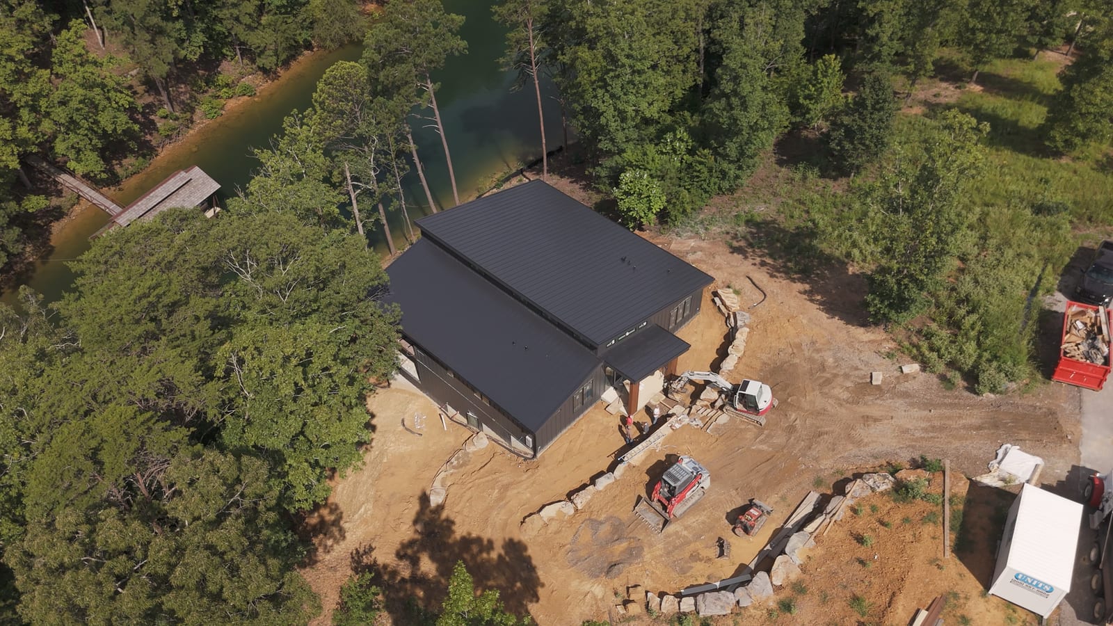 The finished house from above